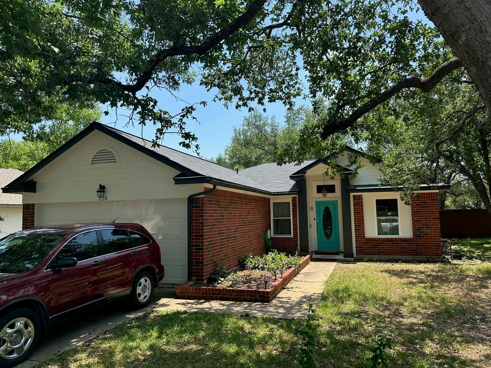 Teal Door Brick Ranch