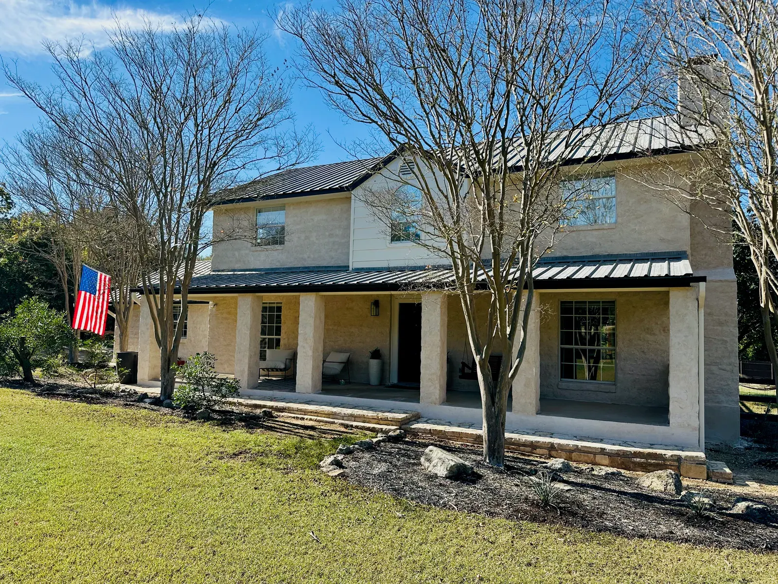 Limestone Two Story Flag